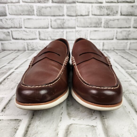 Cole Haan 2.Zerogrand Men Sz 12 M Brown Leather Penny Loafer Slip On Casual Shoe - Picture 2 of 10